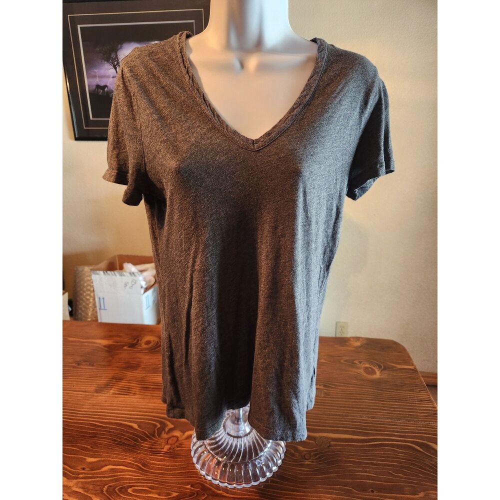 Splendid Women's Dark Gray T-Shirt Size M Soft Premium Everyday Basic Tee